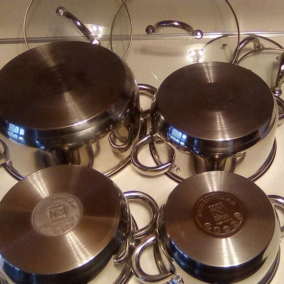 Cook N Home 8pc. Stainless Steel Cookware Pan Set - Picture 5 of 7
